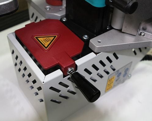 Plaqueuse de chants portative Virutex PEB250 - bac à colle, panneaux droits et courbes_4