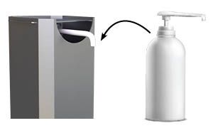 Borngel - borne distributeur de gel hydroalcoolique à pédale mécanique en inox - Ingitek - capacité 1 litre_4