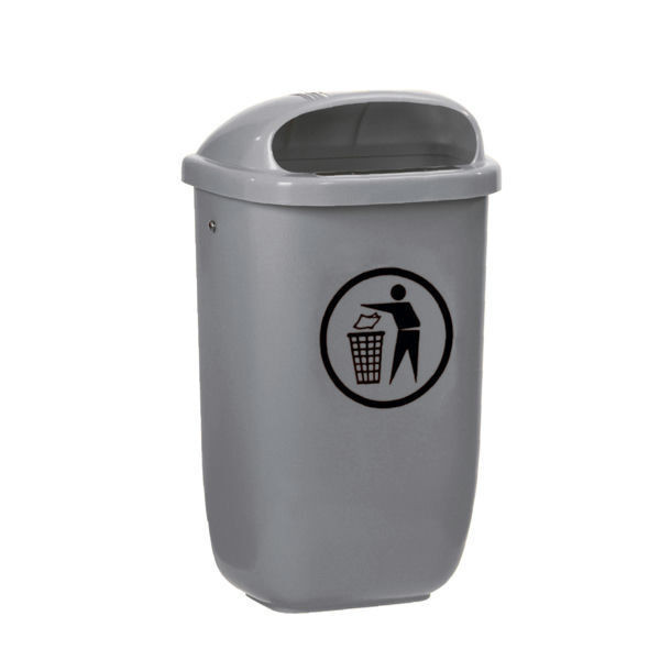 Corbeille plastique exterieure classic grise 50l medial_4
