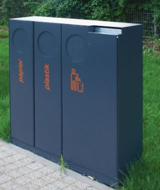 Poubelle urbaine Crystal avec compartiments pour déjections canines