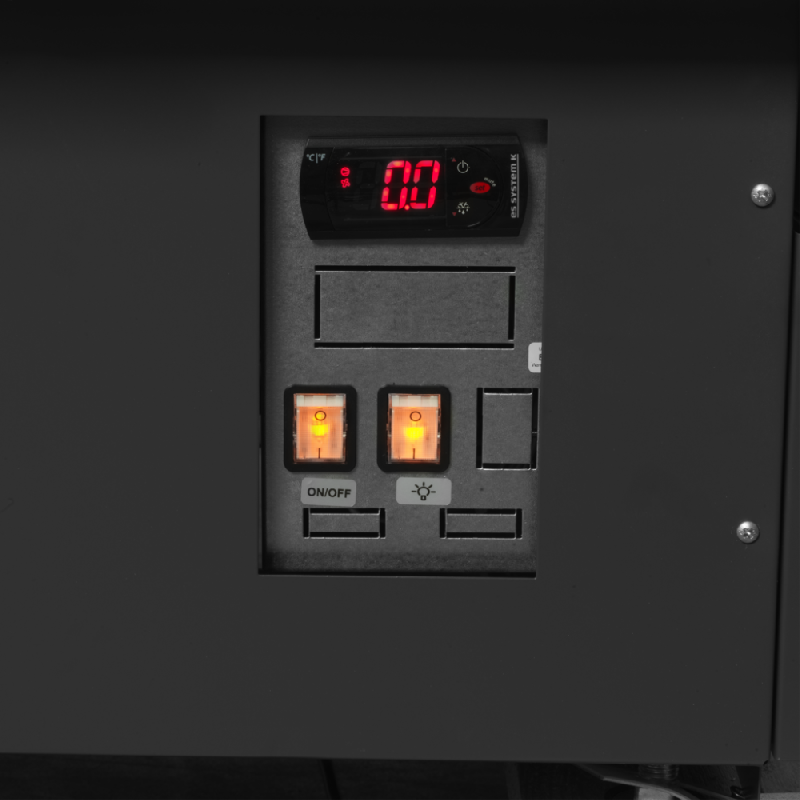 Vitrine réfrigérée SOCA - vitrage anti-buée, éclairage LED, plan de travail 900mm, froid ventilé_4