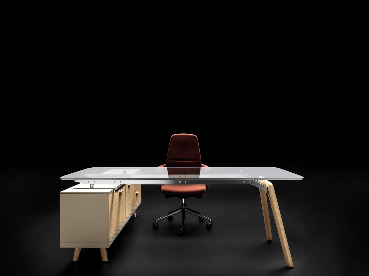 Bureau de direction design et élégant - RAIL - Made in Italy - Finitions haut de gamme_4
