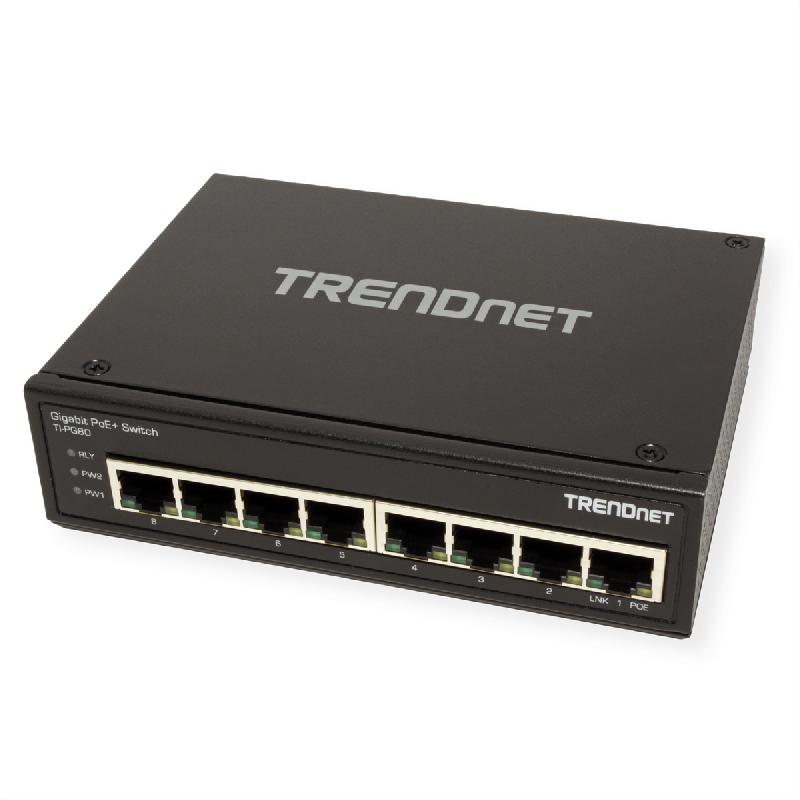 TRENDnet TI-PG80 Switch Rail DIN PoE+ Gigabit industriel renforcé à 8 ports_4
