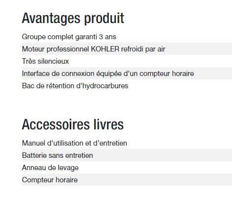 Groupe électrogène Diesel 6000 A Silence UK C5 - Kohler - Puissance max 4,90 kW - 50 Hz - 230V_4