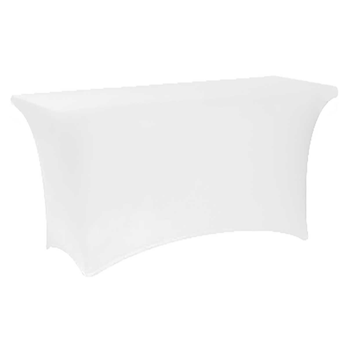 Nappe élastique blanche pour table pliante 180 cm avec réhausseurs - élasthanne et polyester_4