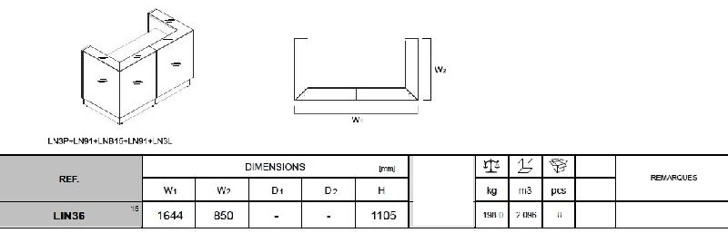 Banque d'accueil lumineuse LINEA version droite, coloris noir - MDD - Sans, Noir_4