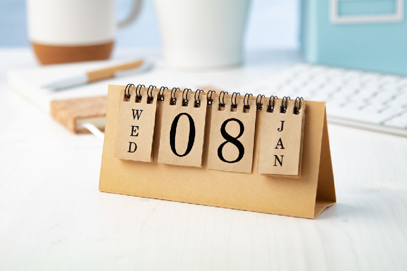 Calendrier perpétuel en carton recyclé - couleur naturelle - poids 14g_4