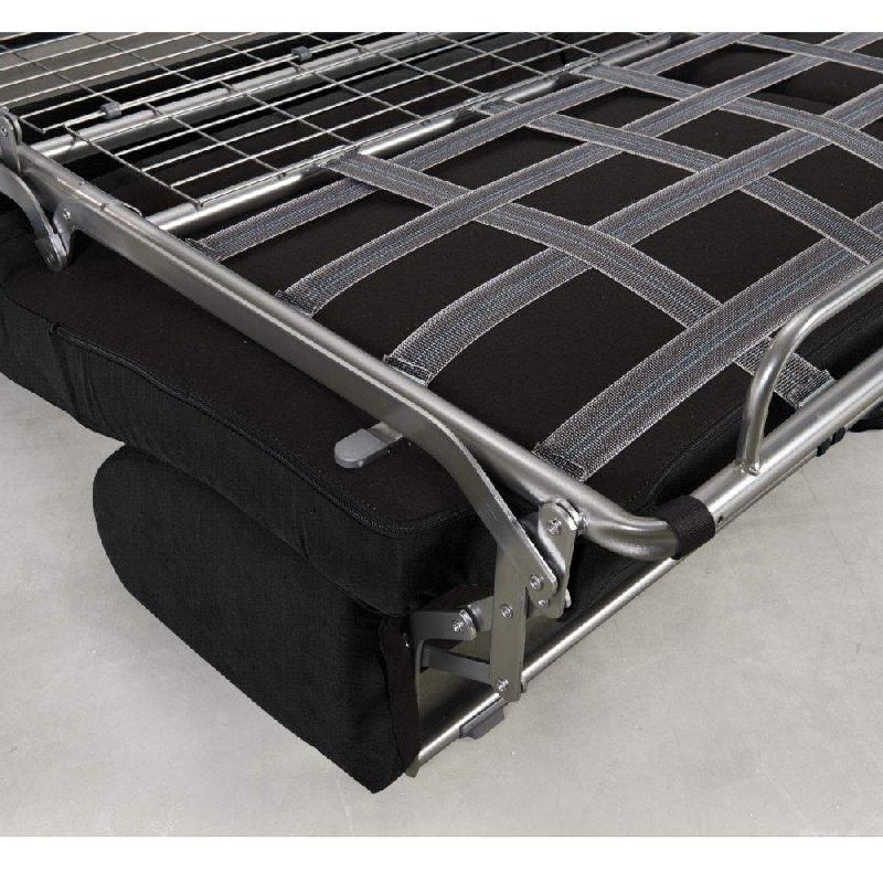 Canapé convertible express CRÉPUSCULE - Matelas 120 cm Comfort BULTEX® - Tweed gris graphite - Fabrication italienne_4