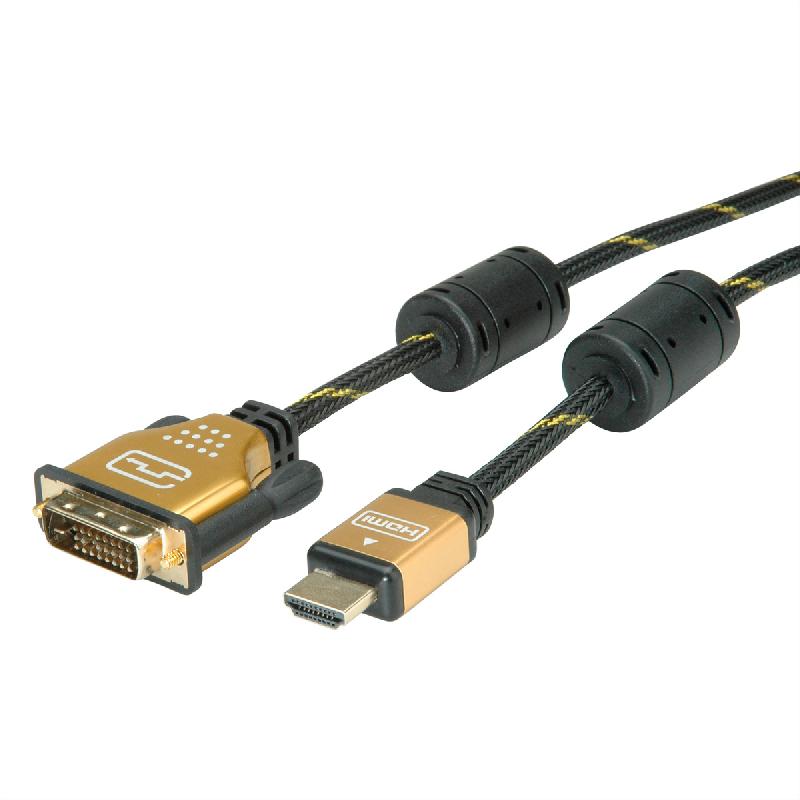 Roline gold câble pour écran dvi (24+1) - hdmi, m/m, 7,5 m_4
