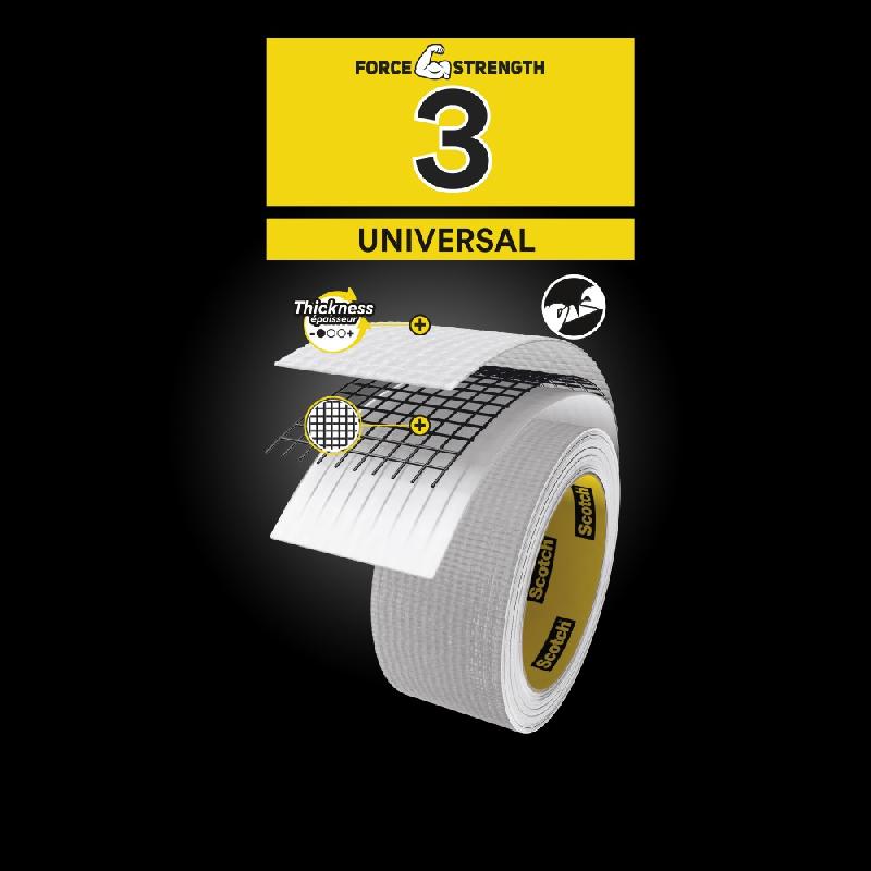 Adhésif de réparation SCOTCH Universal - Blanc - Déchirable à la main - 10 m x 48 mm_4
