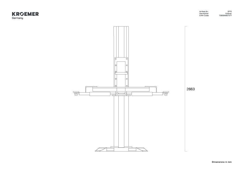 Pont élévateur 1 colonne fixe semi-automatique 