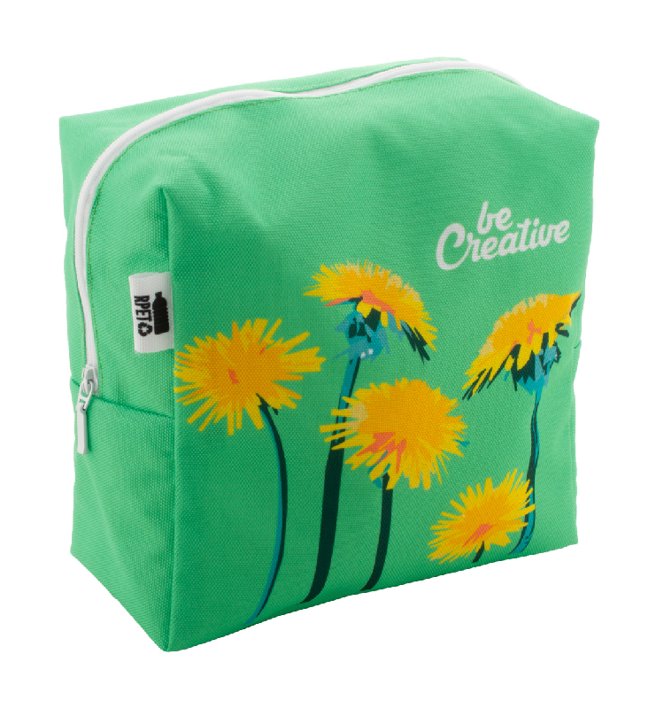 Trousse de maquillage personnalisée - forme carrée en polyester RPET 600D - impression sublimation_4