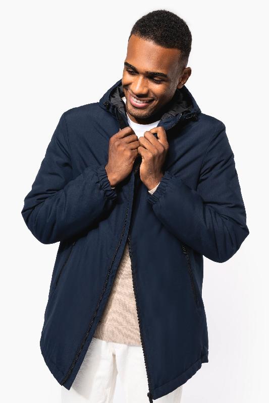 Parka à capuche recyclée unisexe - Réf: K6152 - 100% polyester, déperlant, intérieur matelassé_4