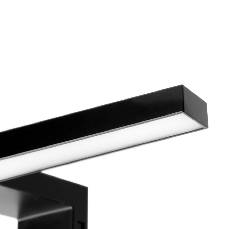 Spot LED pour miroir de salle de bain Virgo - design extra-plat - 230V AC - IP44 - finition noire_4