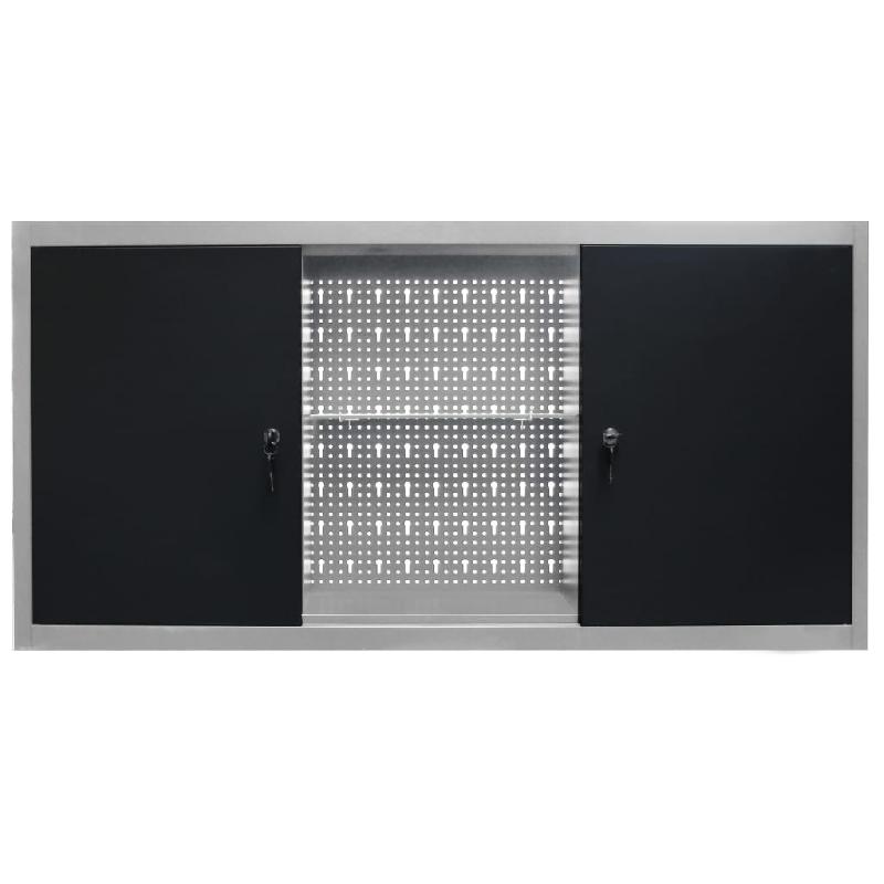 Vidaxl armoire à outils murale style industriel métal gris et noir 145366_4