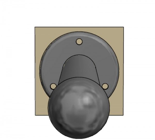 10161-91 - Potelets fixes sur platine - Hauteur hors-sol : 1,00m - Boule Ø90mm - Corps Ø76mm_4