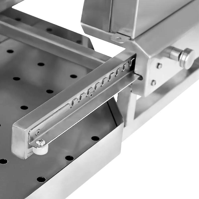 Grill Döner kebab gaz 5 brûleurs max 80 kg mobile avec tôle de protection - moteur en haut_4