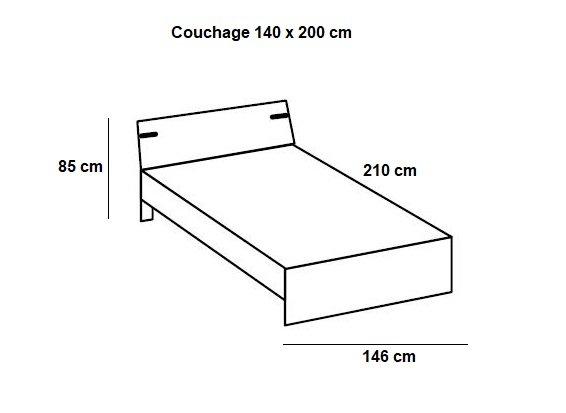 Lit tiroirs Lisburn style industriel 140 x 200 cm - Chêne poutre - Avec 2 tiroirs de rangement pratiques_4