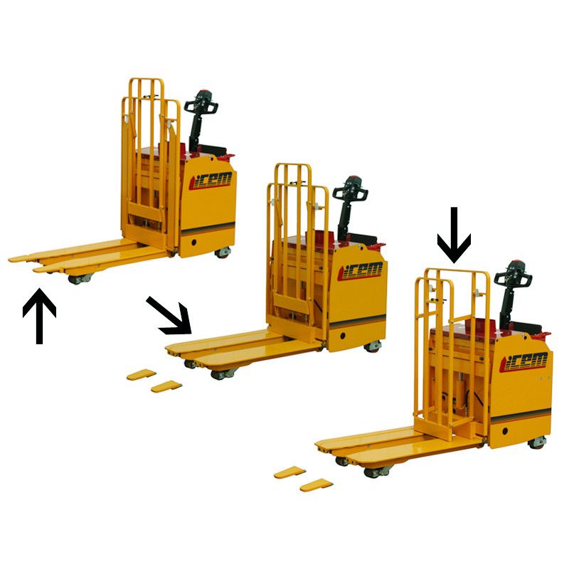 Transpalette électrique TP-T - ICEM SRL - capacité de charge 1600 à 2000 kg - dispositif de déplacement latéral sur les fourches_4