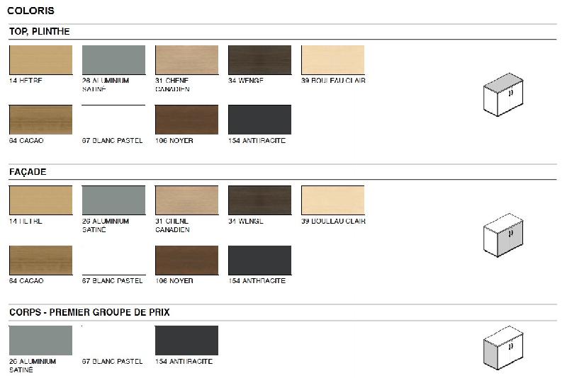 Armoire moyenne avec portes battantes - MDD - Gris aluminium, Blanc pastel_4