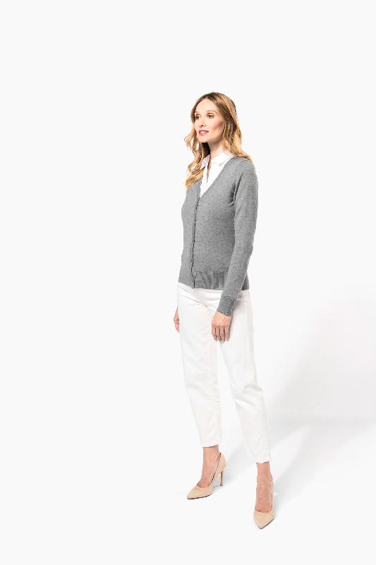 Cardigan Supima femme - Kariban Premium - Réf: PK903 - 100% coton peigné - Jauge 12_4