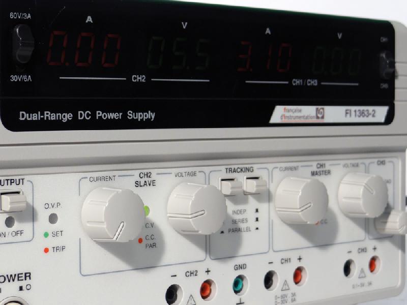 FI1363-2 - Alimentation numérique 3 voies - 2x [30 V / 6 A] ou 2x [60 V / 3 A], 5 V / 3 A fixe - Puissance 375 W - Faible bruit et modes tracking_4