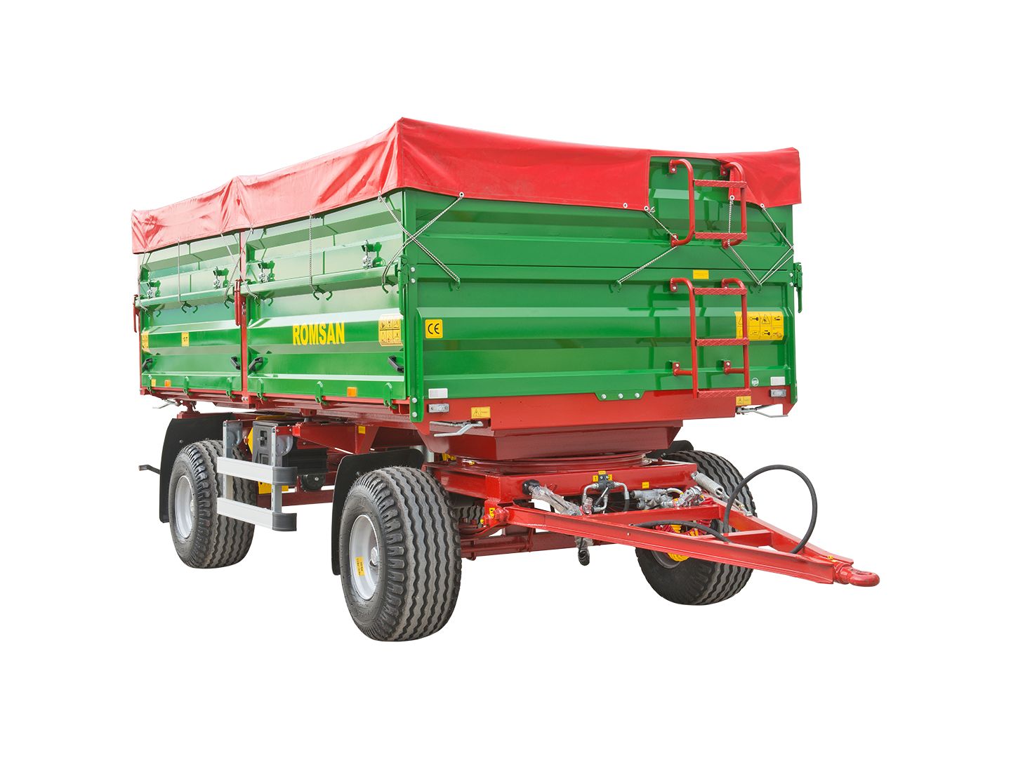 R 100 csga benne agricole à double essieu - romsan - capacité de 10000 kg_4