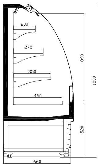 Vitrine réfrigérée 1.0 7080.0005 l1000 COMBISTEEL_4