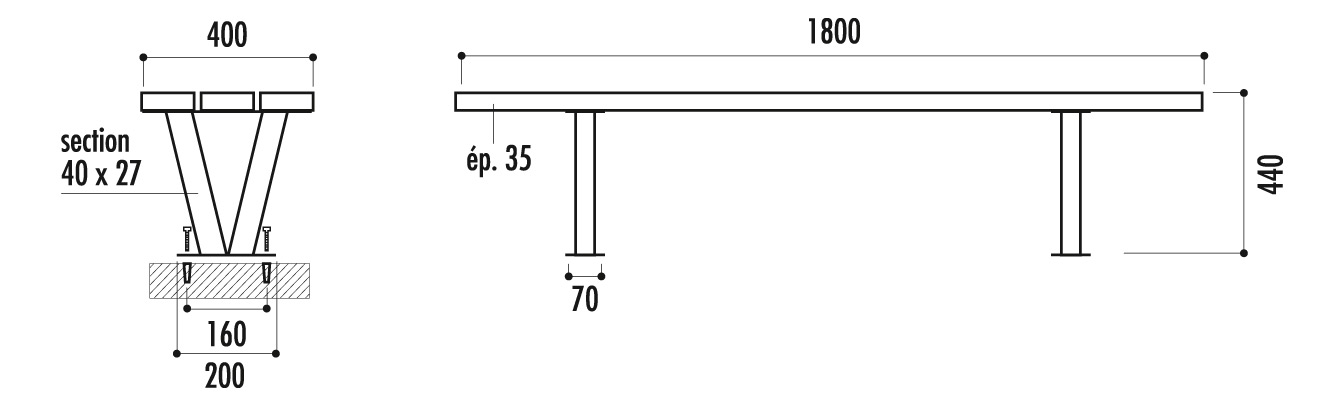 Banquette Bruges Los Angeles Marina - Banc public_4