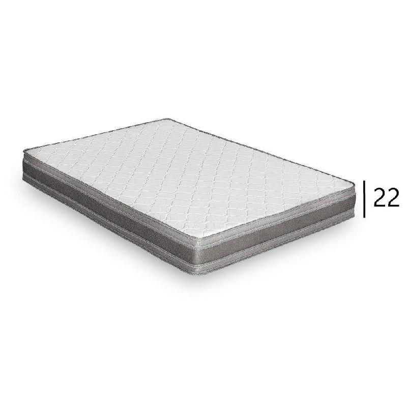 Canapé convertible CanapExpress Grandiose - Matelas mémoire 22 cm - Tissu tweed gris clair_4