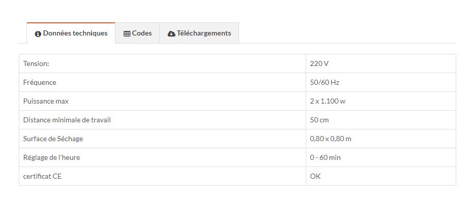Dry Tech DT2 - Sécheur infrarouge Sagola - Tension 220V - Nouvelle génération à ondes courtes_4