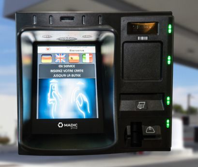 Terminal de paiement avec intégration pour distributeurs de carburant