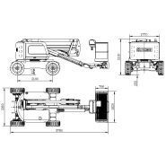 GTBZ14JE Nacelle articulée - XCMG - Charge max. 230kg - Châssis hydraulique avec pneus tout-terrain en option_4