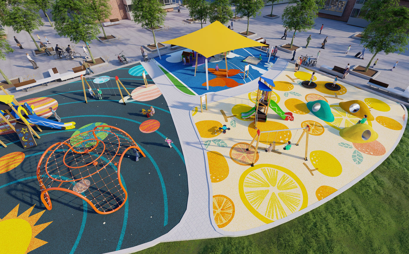 Sol de sécurité en caoutchouc coulé jcc_4