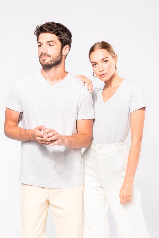 T-shirt col V manches courtes - Réf: K357 - Kariban - 100% coton - Coupe ajustée - 180 g/m²_4