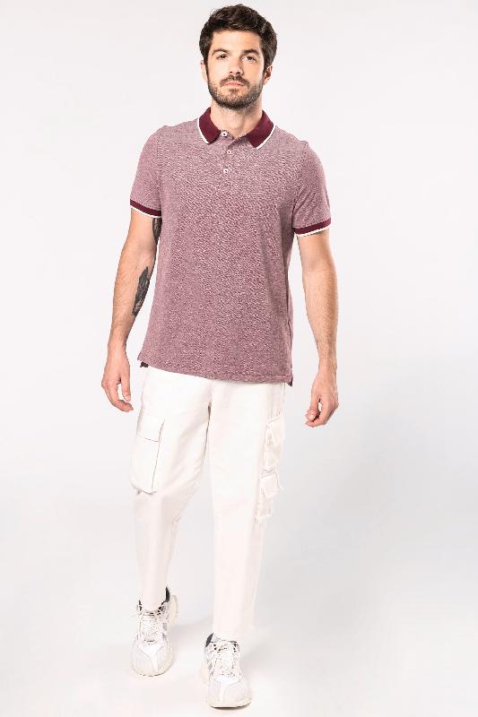 Polo bicolore homme - Kariban - Réf: K266 - 100% coton peigné - Look tendance et décontracté_4