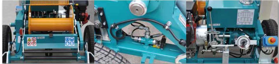 VM 1000 Treuil hydraulique pour la pose de câbles souterrains - Volta - Tirage max. 1500 daN - Moteur essence ou électrique_4