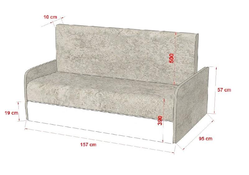 Armoire lit escamotable Dynamo Sofa - chêne, canapé accoudoirs tissu gris, couchage 140x200 cm_4