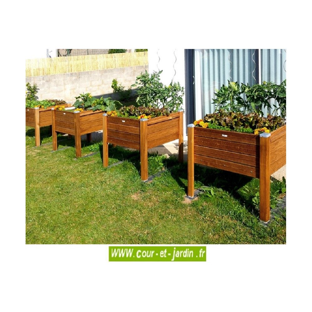 Bac à fleurs en bois sur pieds . Bac à plantes de 90cm x 50 - d-papy-bp90x50_4