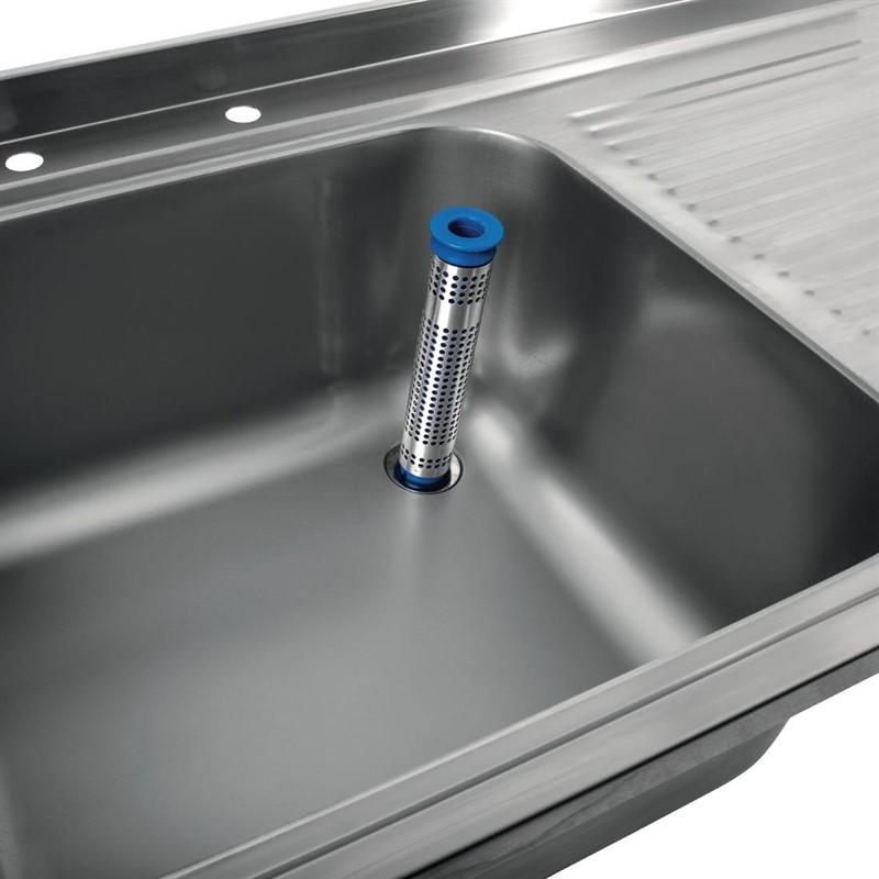 Plonge inox 1 bac à gauche et égouttoir sur pieds - P 600 x L 1000 mm | Vogue_4