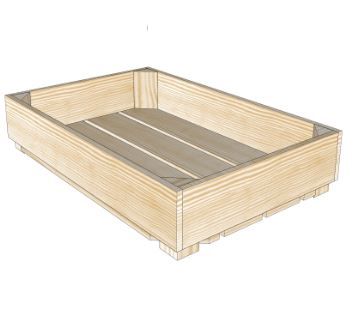 S1 - Caisse aromatique en bois Simply à Box - L36 x H11 x P54 cm - Bois brut ou 6 coloris de lasure_0