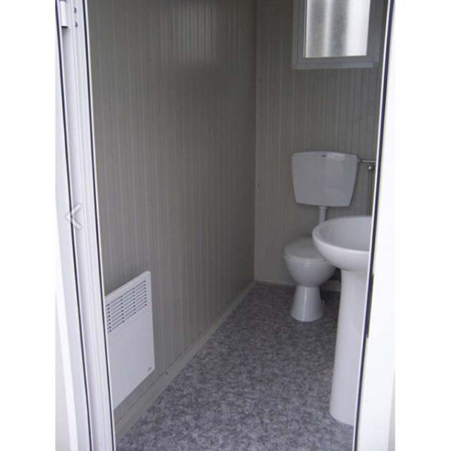 Bloc sanitaire PMR neuf - WC PMR, lavabo PMR, WC standard et lave-mains - Hauteur extérieure 239 cm, Hauteur intérieure 220 cm, Largeur 340 cm, Profondeur 242 cm_4