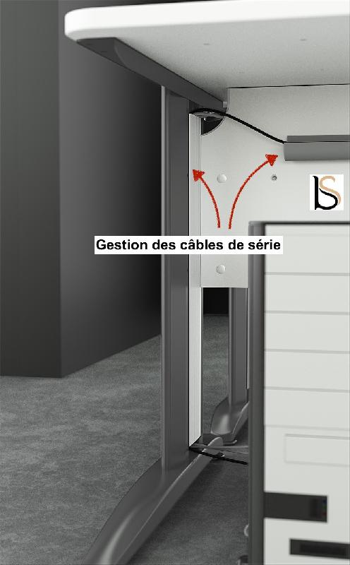 Bureau individuel Sigma - Mobel Linea - Blanc 9010, 160, Acacia clair_4