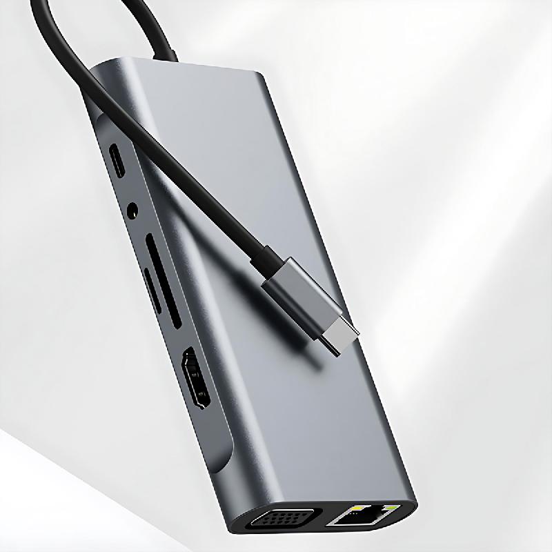 VALUE Station d'accueil USB type C, HDMI 4K60, 1x Gigabit Ethernet, 2x USB A + type C PD, 1x SD/microSD, 1x audio_4