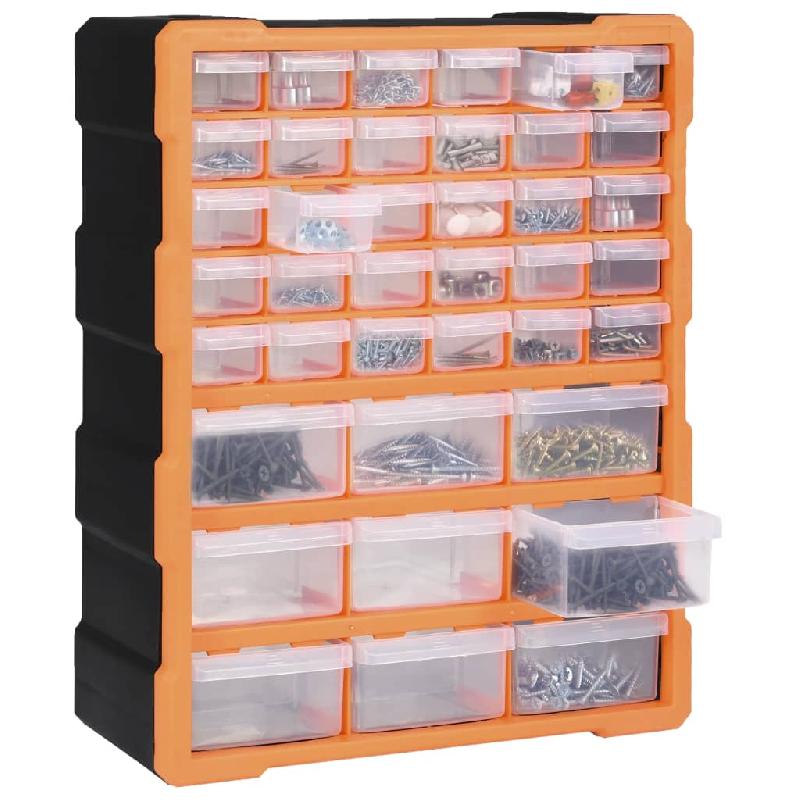 Vidaxl organisateur multi-tiroirs avec 39 tiroirs 38x16x47 cm 147585_4