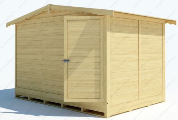 Chalet de Noël pliable en bois massif Gardy Shelter - 332x237cm - 7,87m² - Réf 3786 - Epicéa massif, montage en 5 minutes_4