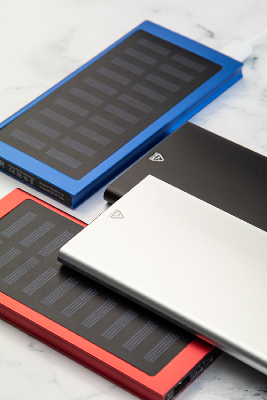 Power Bank en aluminium recyclé avec chargeur solaire intégré - 4000 mAh - 2 ports USB et USB-C_4