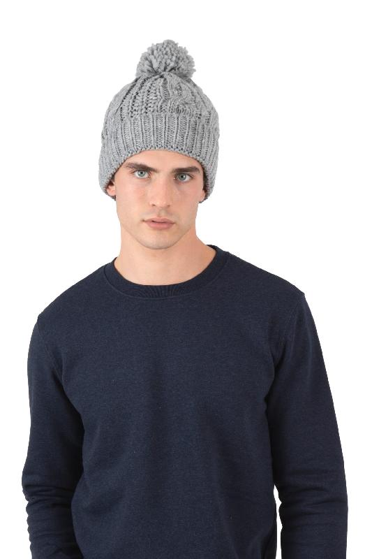 Bonnet en maille tricot avec motifs torsadés - Marque K-up - Réf: KP550 - Taille unique, plusieurs couleurs disponibles_4