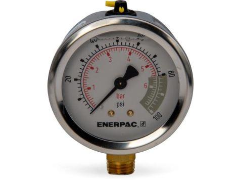 G2509L, Manomètre, 63 mm Face, Raccordement Vertical, Bain de glycérine, 7 bar pression maximale_4
