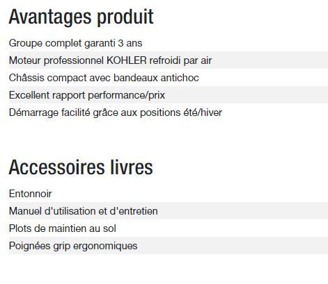Perform 3000 TB UK - Groupe électrogène Kohler - Gamme Perform - Puissance max 2,8 kW - 230V - 50Hz_4